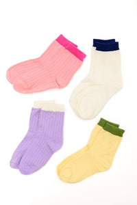 Sweet Socks Set of 4 Color Block Socks - Happily Ever Atchison Shop Co.