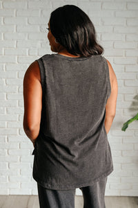 Taking It Easy Tank and Pants Set in Black - Happily Ever Atchison Shop Co.