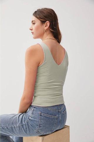 Be Cool V-Neck Wide Strap Tank - 1985 the VAULT Boutique