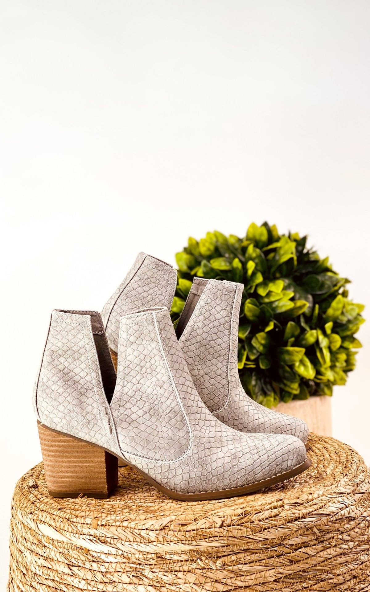 Tarim Bootie in Grey - Happily Ever Atchison Shop Co.