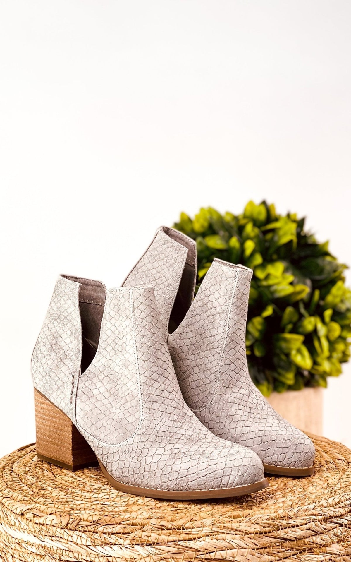 Tarim Bootie in Grey - Happily Ever Atchison Shop Co.