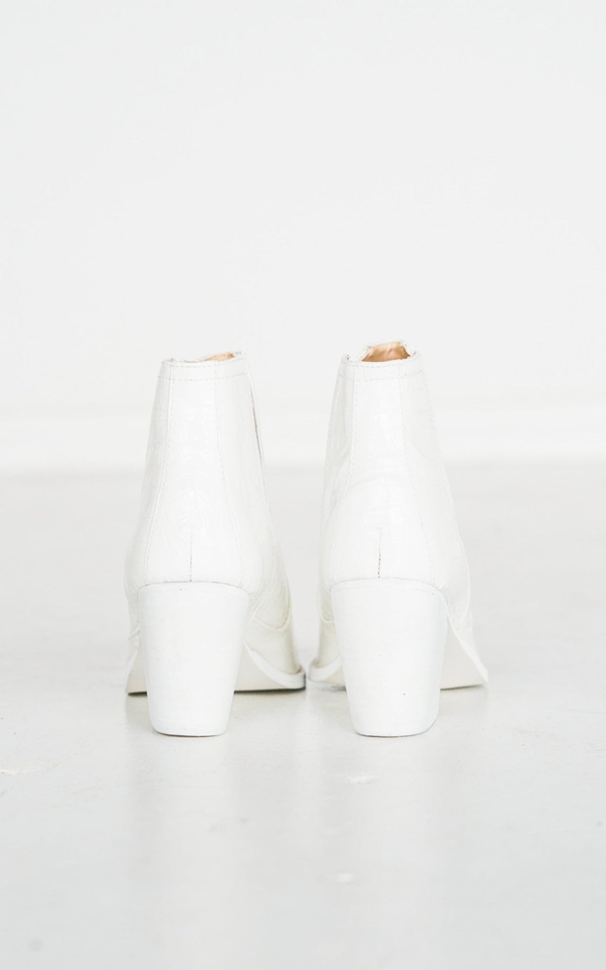 Tarim Bootie in White Croc - Happily Ever Atchison Shop Co.