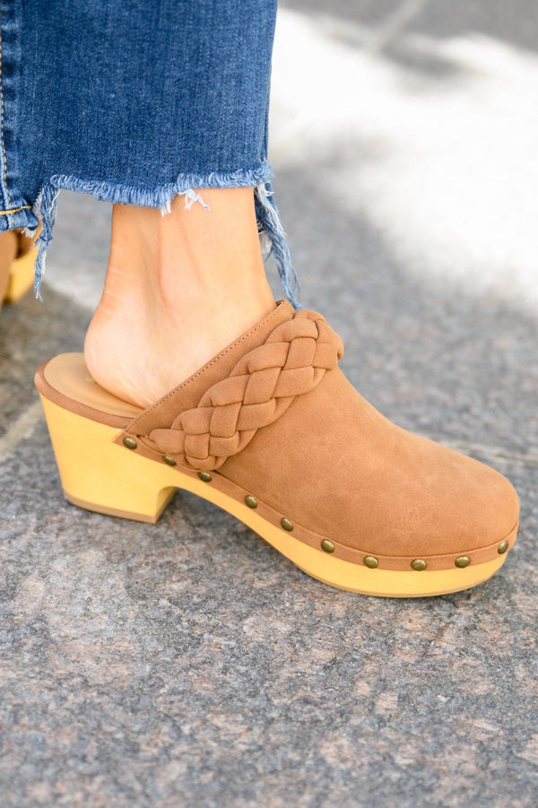 Taylor Braided Clogs In Brown - Happily Ever Atchison Shop Co.