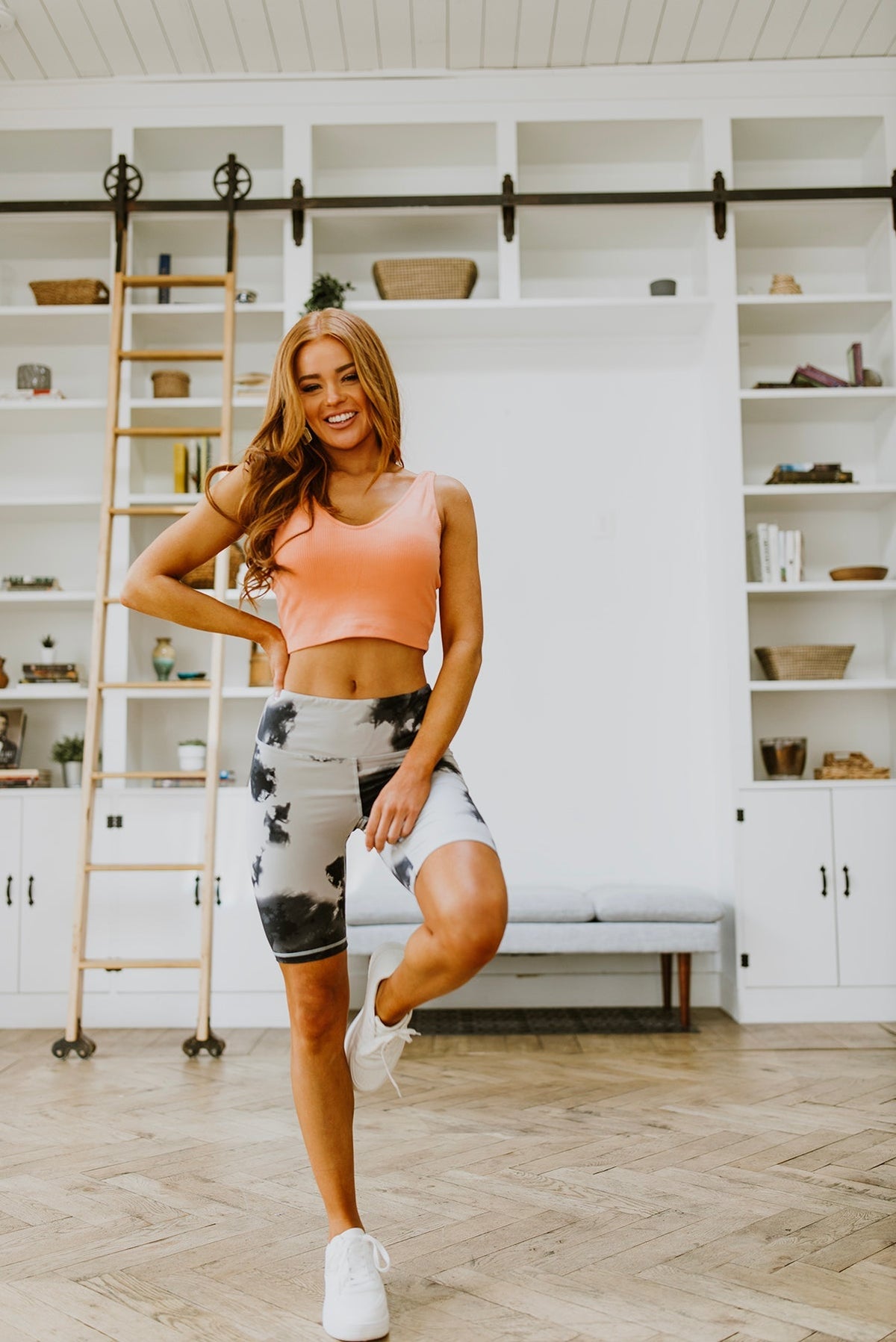 Tell Me More Crop Tank In Coral - Happily Ever Atchison Shop Co.