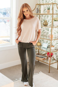 Textured Boxy Top in Taupe - Happily Ever Atchison Shop Co.