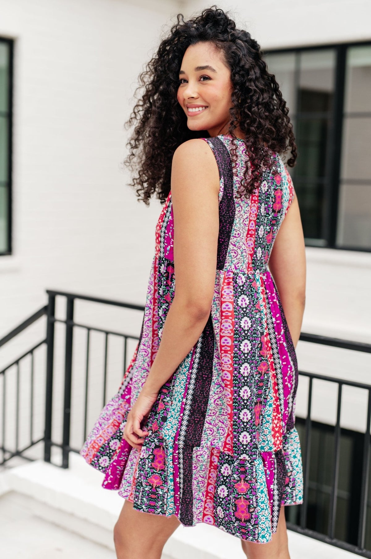 That's So Boho Mixed Print Sleeveless Dress - Happily Ever Atchison Shop Co.