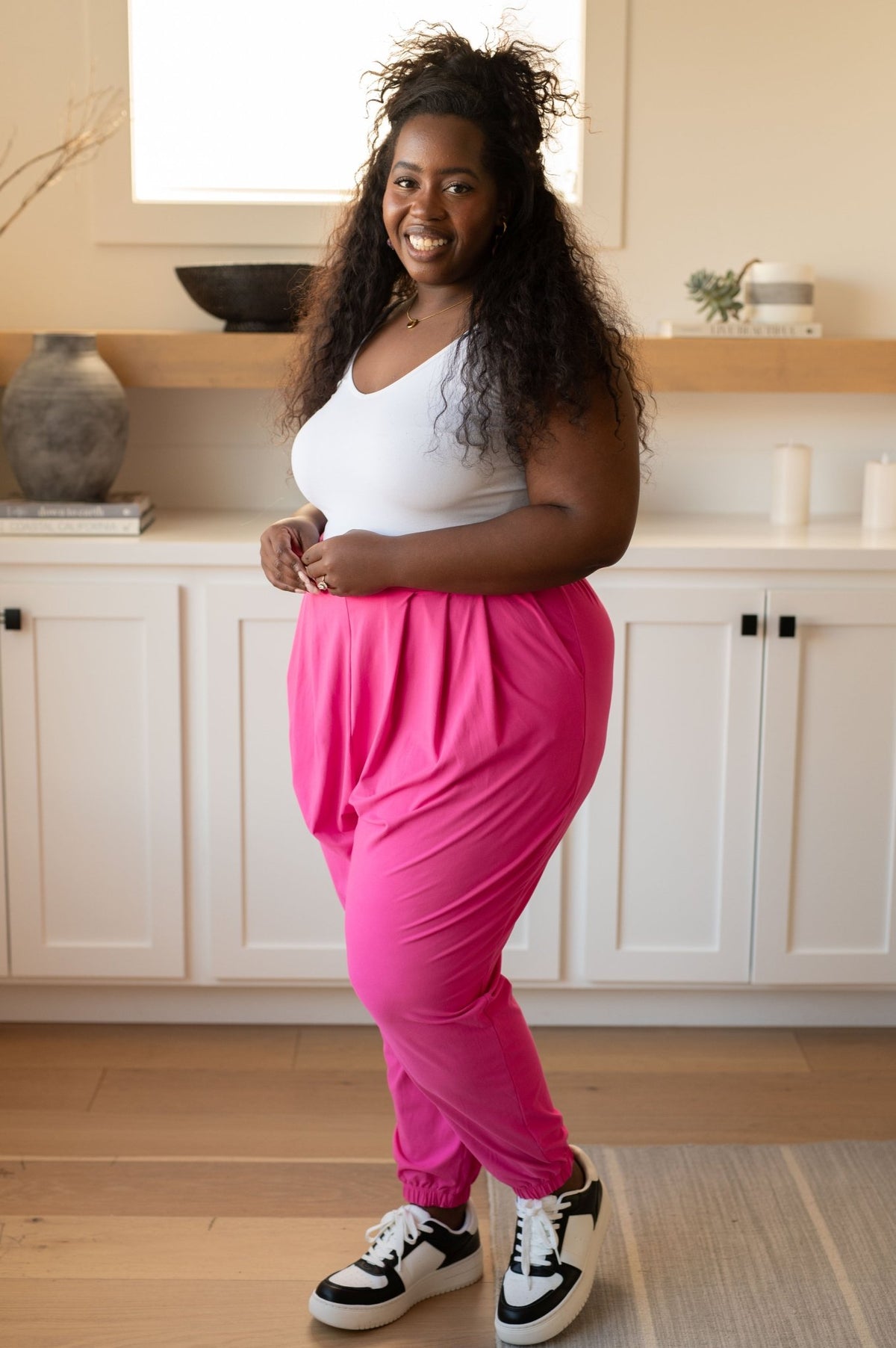 The Motive Slouch Jogger in Hot Pink - Happily Ever Atchison Shop Co.