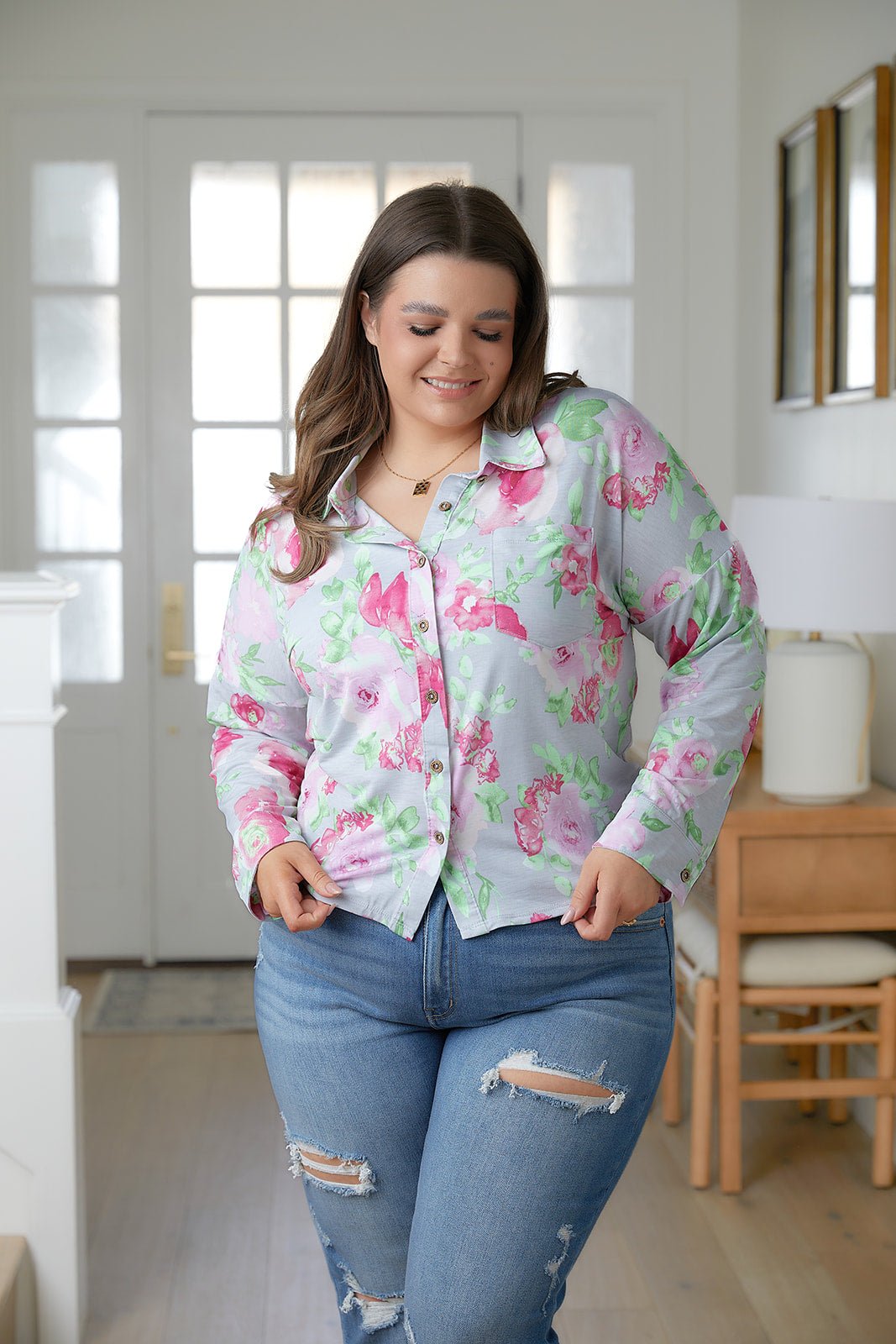 Thinking On It Open Back Floral Top - Happily Ever Atchison Shop Co.