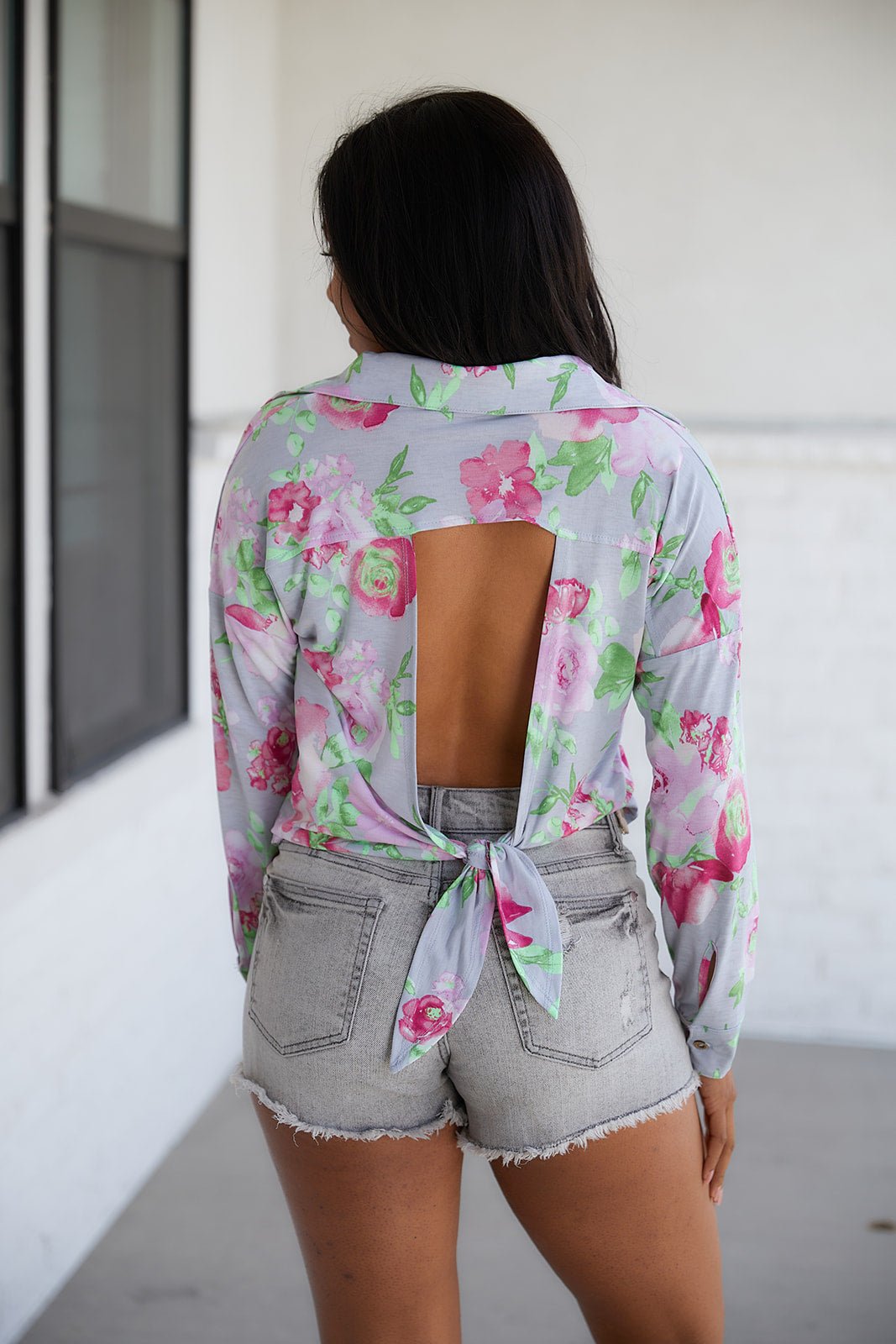 Thinking On It Open Back Floral Top - Happily Ever Atchison Shop Co.