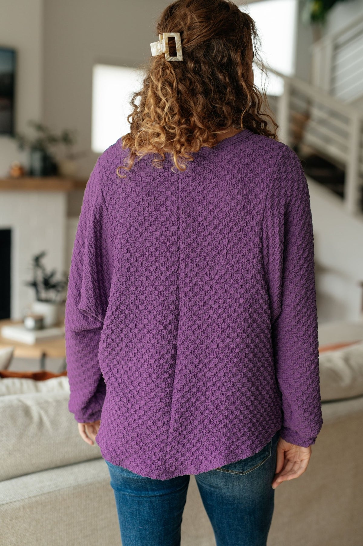 Thought It Over Textured Pullover - Happily Ever Atchison Shop Co.