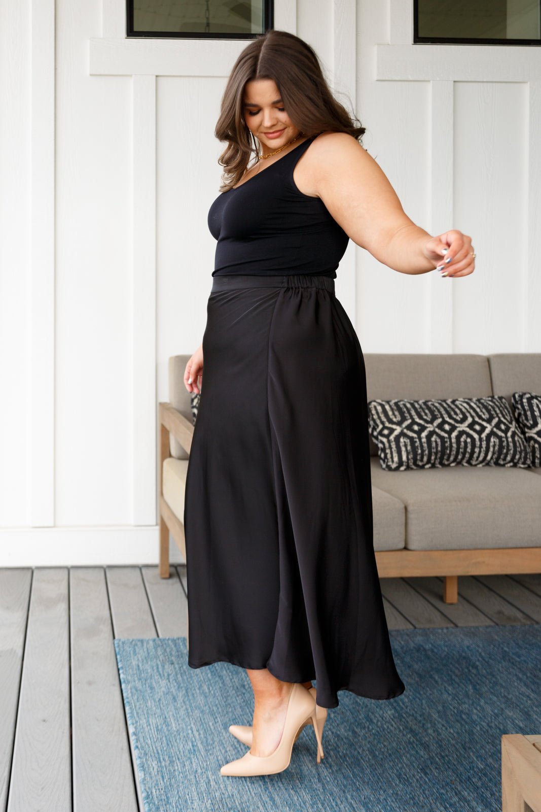 Timeless Tale Maxi Skirt in Black - Happily Ever Atchison Shop Co.