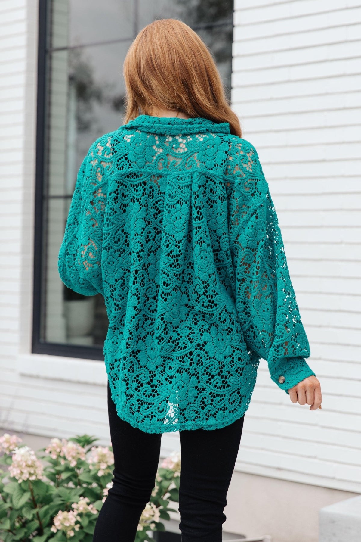 Topped with Lace Button Down - Happily Ever Atchison Shop Co.