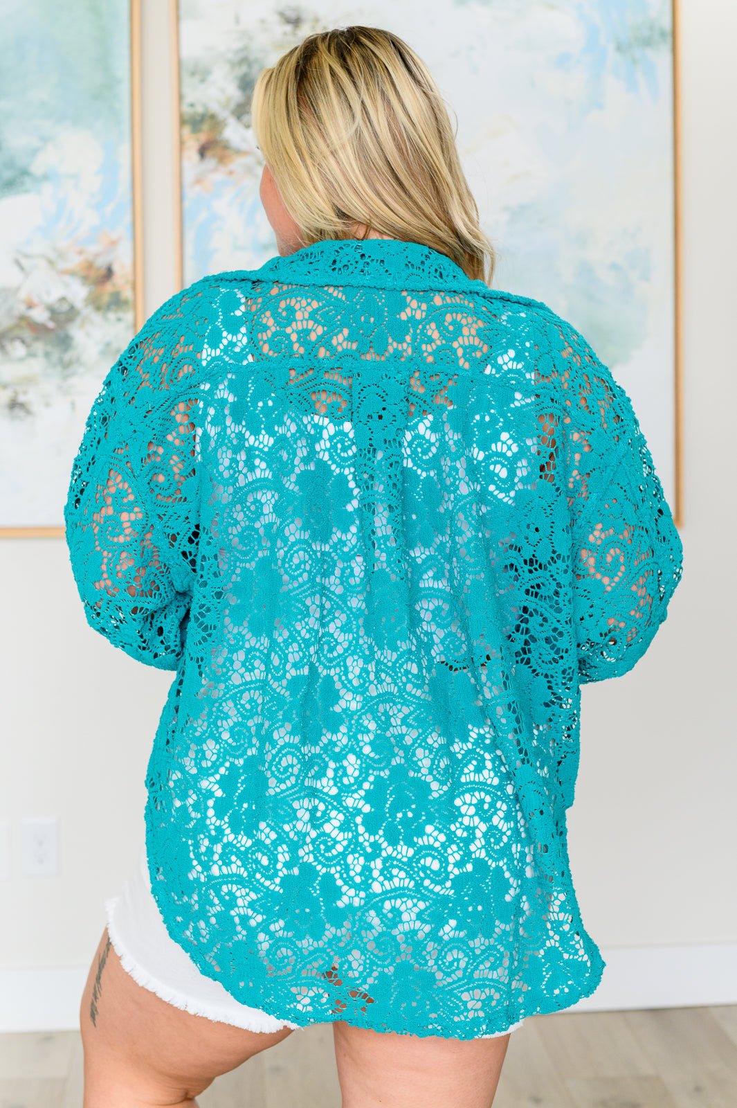 Topped with Lace Button Down - Happily Ever Atchison Shop Co.