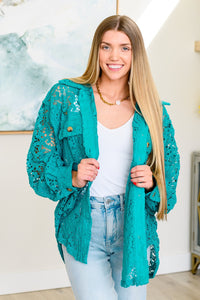 Topped with Lace Button Down - Happily Ever Atchison Shop Co.