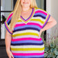 Another One V-Neck Striped Top - 1985 the VAULT Boutique