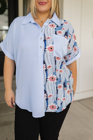 Best Of Both Worlds Button Down Top - 1985 the VAULT Boutique