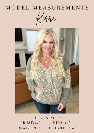 Big Sky Country Waffle Knit Top In Sage - 1985 the VAULT Boutique