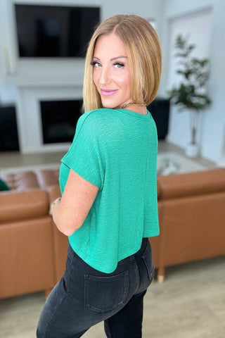 Classic Comfort V-Neck Top in Kelly Green - 1985 the VAULT Boutique