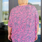 Essential Blouse in Grey and Pink Zebra - 1985 the VAULT Boutique