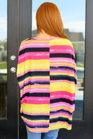 Essential Blouse in Yellow and Pink Multi Stripe - 1985 the VAULT Boutique