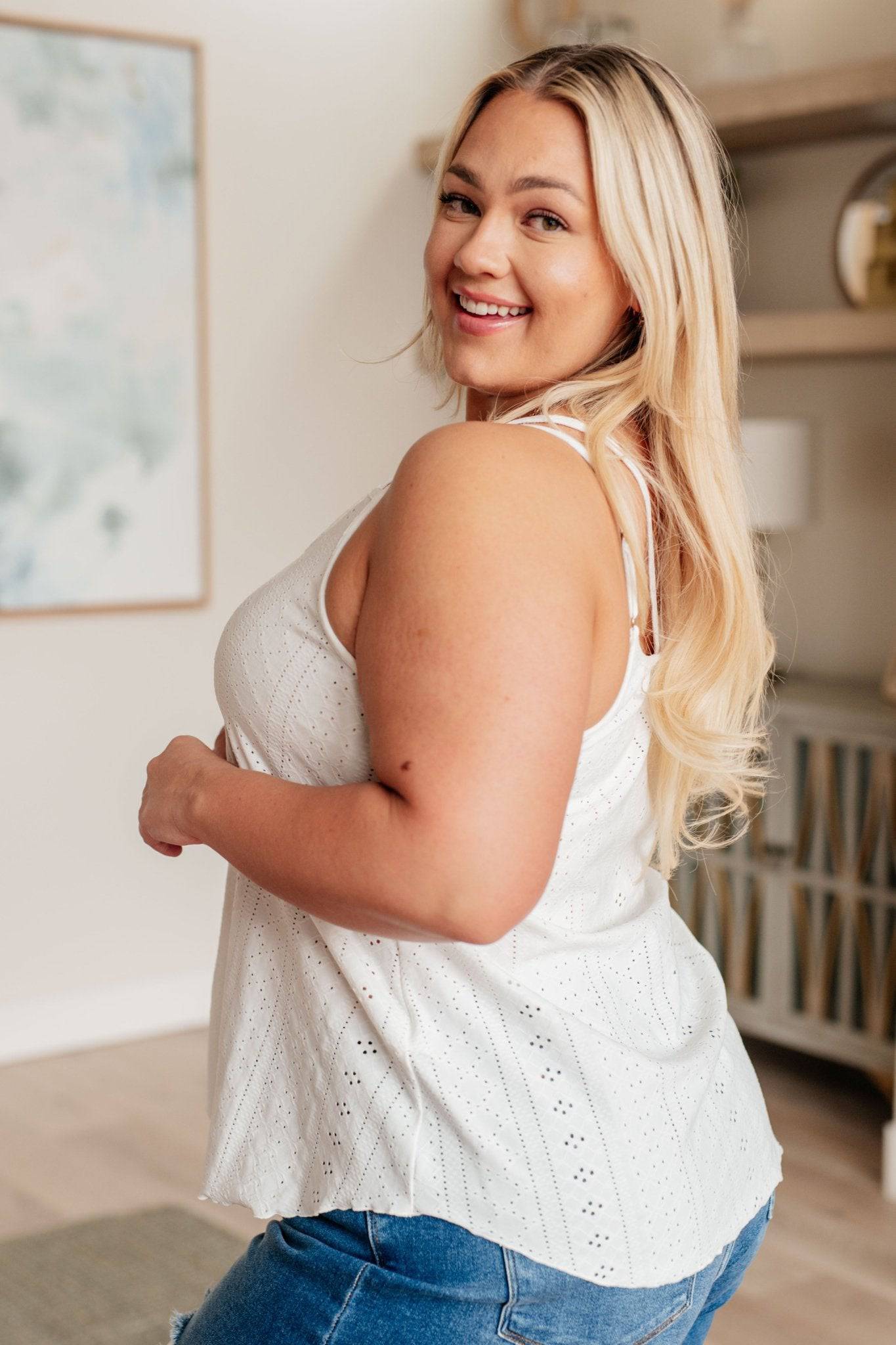 Eye on the Prize Eyelet Tank - 1985 the VAULT Boutique