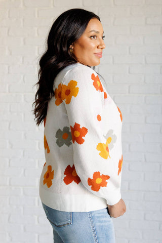 Falling Flowers Floral Sweater - 1985 the VAULT Boutique