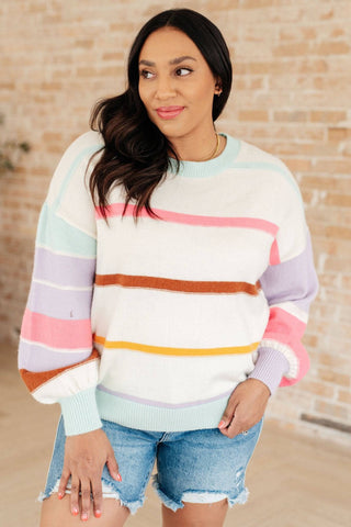 Flawless Features Striped Sweater - 1985 the VAULT Boutique