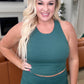 Get Moving Racer Back Crop Tank in Everglade Green - 1985 the VAULT Boutique