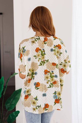 Good Morning Floral V-Neck Blouse - 1985 the VAULT Boutique