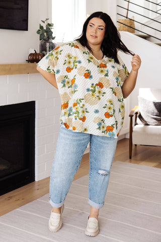 Good Morning Floral V-Neck Blouse - 1985 the VAULT Boutique