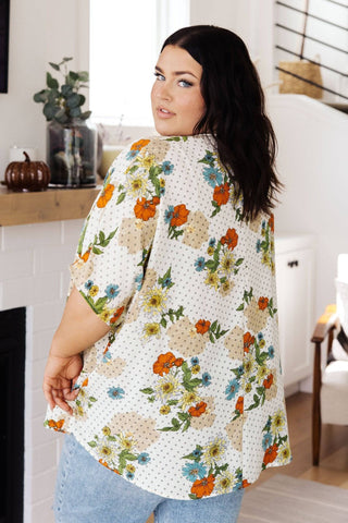 Good Morning Floral V-Neck Blouse - 1985 the VAULT Boutique