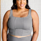 It's All About the Balance Twill Square Neck Crop Top in Titanium - 1985 the VAULT Boutique