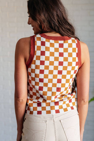 Keeping Score Checkered Tank - 1985 the VAULT Boutique