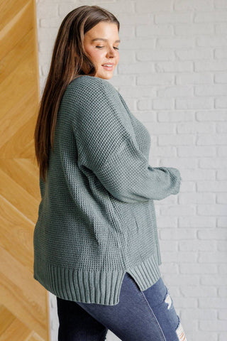 Lakeside View Drop Shoulder Sweater in Sage - 1985 the VAULT Boutique