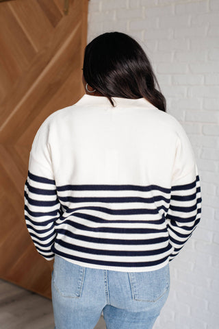 Memorable Moments Striped Sweater in White - 1985 the VAULT Boutique