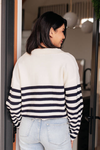 Memorable Moments Striped Sweater in White - 1985 the VAULT Boutique