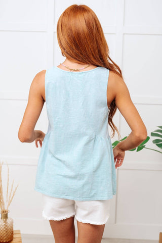 Never Second Best V-Neck Blouse in Mint - 1985 the VAULT Boutique