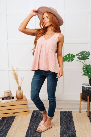 Never Second Best V-Neck Blouse in Peach - 1985 the VAULT Boutique