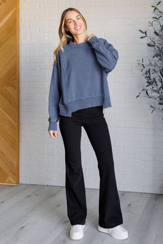 Quick Fix Mineral Wash Crew Neck Pullover in Psychic - 1985 the VAULT Boutique