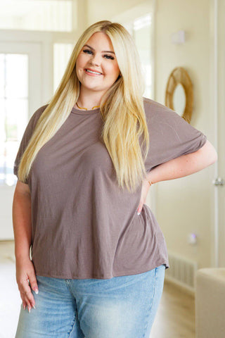 So Good Relaxed Fit Top in Mocha - 1985 the VAULT Boutique