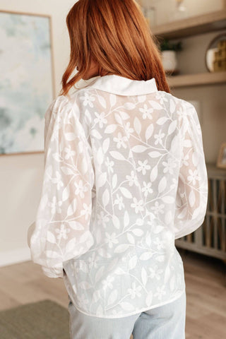 Sweet Serotonin Lace Button Up - 1985 the VAULT Boutique