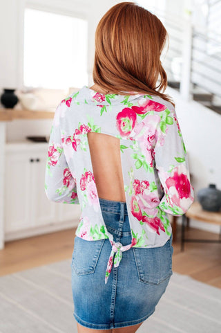 Thinking On It Open Back Floral Top - 1985 the VAULT Boutique