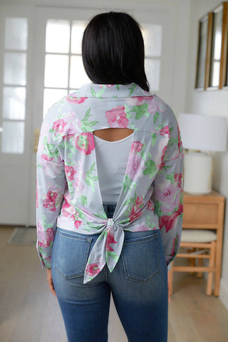 Thinking On It Open Back Floral Top - 1985 the VAULT Boutique