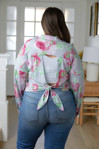 Thinking On It Open Back Floral Top - 1985 the VAULT Boutique