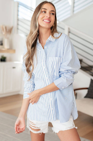 This or That Striped Button Down - 1985 the VAULT Boutique