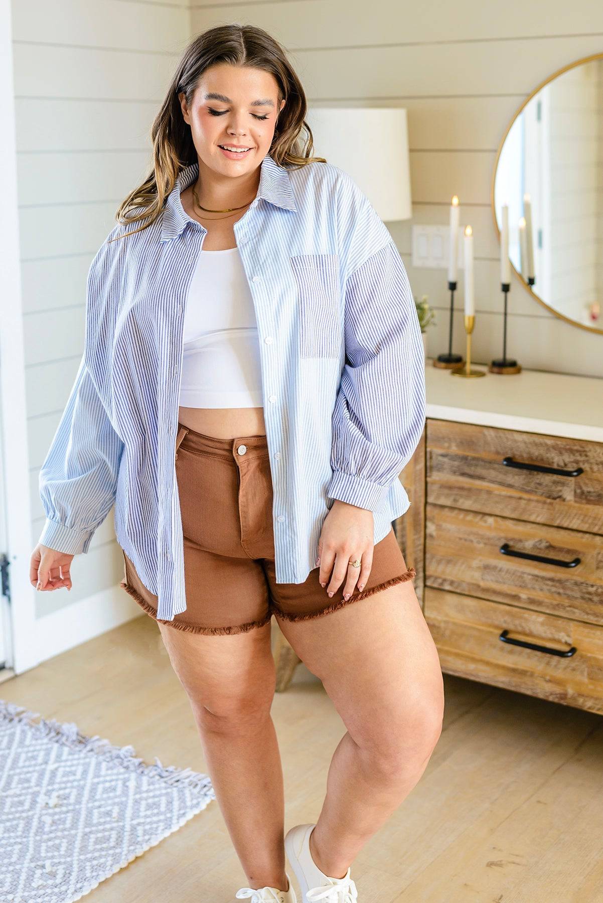 Yours or Mine Striped Button Down - 1985 the VAULT Boutique