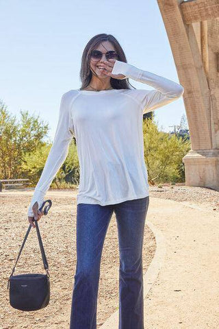 Basic Bae Full Size Round Neck Long Sleeve T-Shirt - 1985 the VAULT Boutique