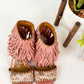 True Fringe Wedge in Blush