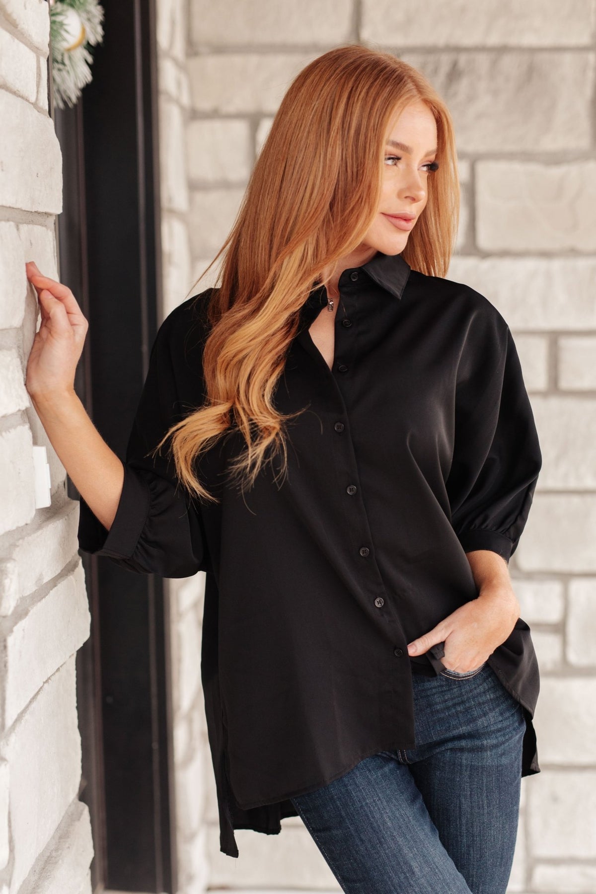 Turned Out Perfect Oversized Button Down Shirt - Happily Ever Atchison Shop Co.