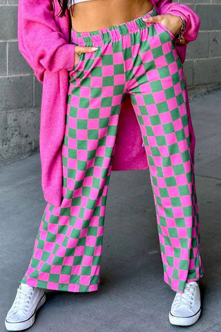 Checkered Wide Leg Pants - 1985 the VAULT Boutique